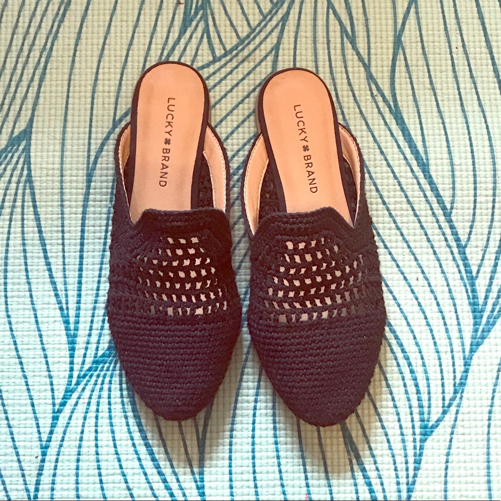 Lucky Brand Woven Mules